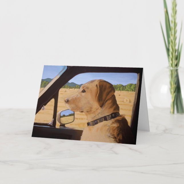 Tarjeta Perro en camino (Anverso)