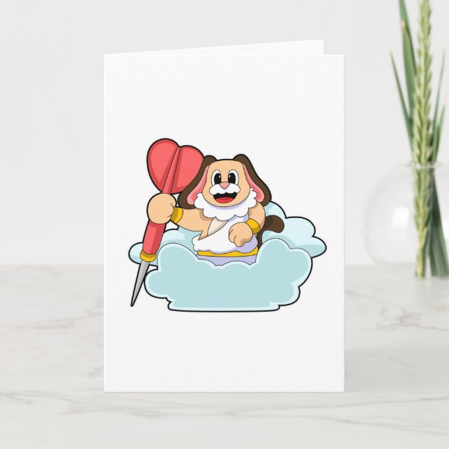 Tarjeta Perro en Dardos con Dardo (Anverso)