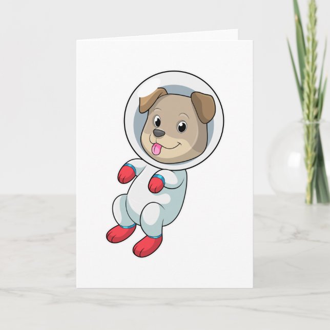 Tarjeta Perro en el espacio (Anverso)