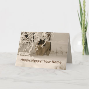 Tarjeta Perro en invierno