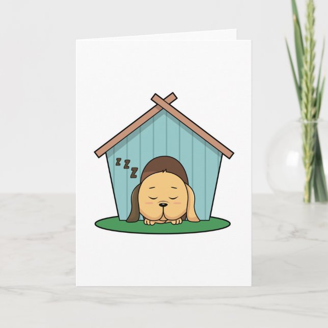Tarjeta Perro en la casa del perro (Anverso)