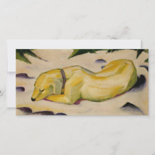 Tarjeta Perro en la Nieve (por Franz Marc)
