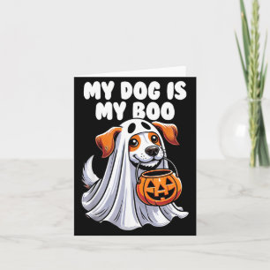 Tarjeta Perro Es Boo Fantasma Halloween Amante De Perros H