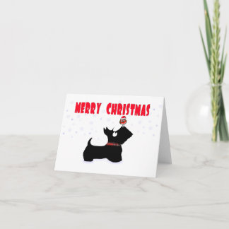 Tarjeta Perro escocés 'Feliz Navidad'