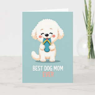 Tarjeta Perro Esponjoso La Mejor Mamá del Mundo