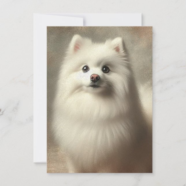 Tarjeta Perro Esquimal Americano (Anverso)