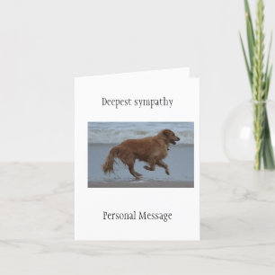 Tarjeta Perro fallecido en memoria amorosa golden retrieve