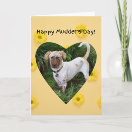 Tarjeta Perro fangoso gracioso Día de la Madre