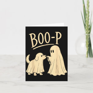 Tarjeta Perro fantasma Boo-p lindo perro Halloween diverti