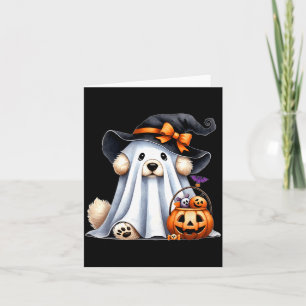 Tarjeta Perro Fantasma de Halloween