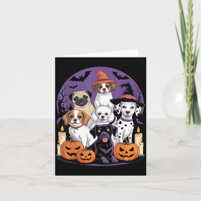 Tarjeta Perro Fantasma Perrito Lindo Disfrazado De Fantasm (Anverso)