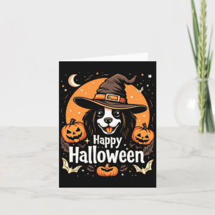 Tarjeta Perro Feliz Halloween Manga Larga