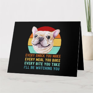 Tarjeta Perro francés o Bulldog francés cada tentempié