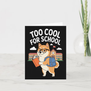 Tarjeta Perro friki divertido de vuelta al cole