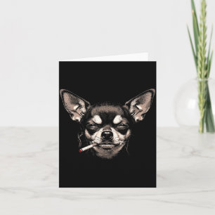 Tarjeta Perro fumando cigarrillo divertido meme de Chihuah