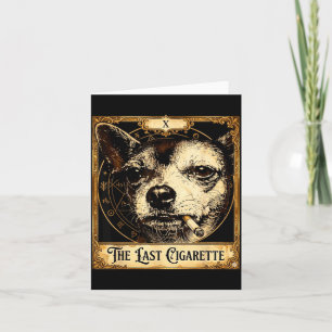 Tarjeta Perro fumando cigarrillo divertido meme de chihuah