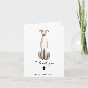 Tarjeta Perro Galgo Mamá Cachorro Mascotas Pata Cumpleaños