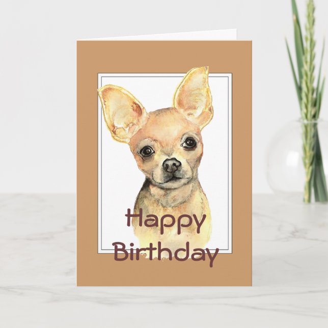 Tarjeta Perro general de encargo de la chihuahua de la (Anverso)