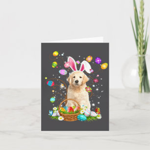 Tarjeta Perro Golden Retriever Día de Pascua