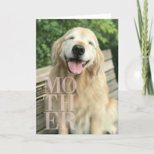 Tarjeta Perro Golden Retriever sonriente día de la madre