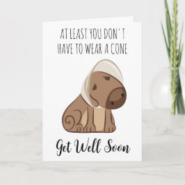 Tarjeta perro gracioso se pone bien pronto