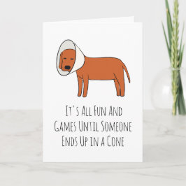 Tarjeta perro gracioso se pone bien pronto