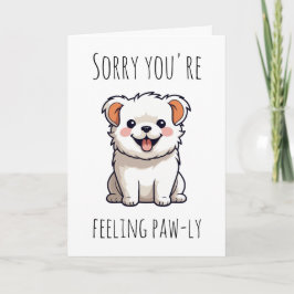 Tarjeta perro gracioso se pone bien pronto