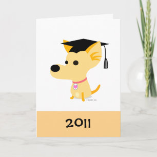 Tarjeta Perro Graduado Graduado Gracioso