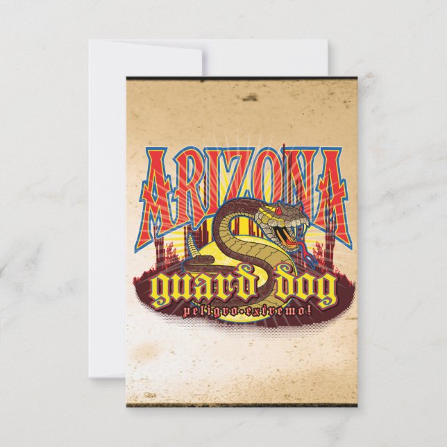 Tarjeta Perro guardián de Arizona serpiente (Anverso)