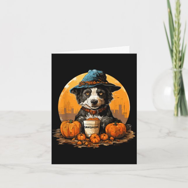 Tarjeta Perro Halloween  (Anverso)