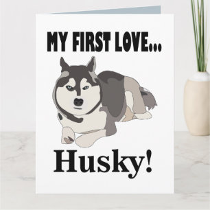 Tarjeta Perro Husky Siberiano