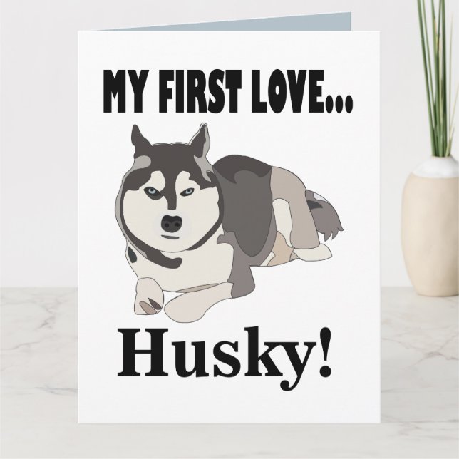 Tarjeta Perro Husky Siberiano (Anverso)