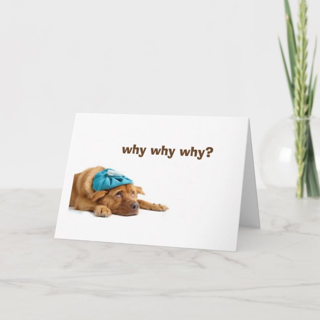 TARJETA PERRO INEBRIADO CELEBRABA SU CUMPLEAÑOS (Anverso)