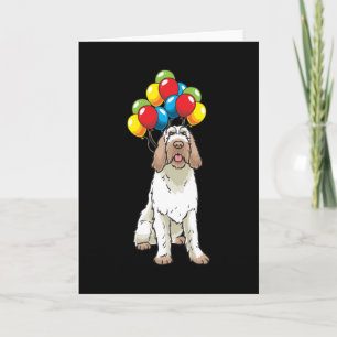 Tarjeta Perro Italiano Curioso Con Globos