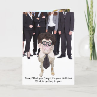 Tarjeta Perro/laboratorio divertidos para el papá o el