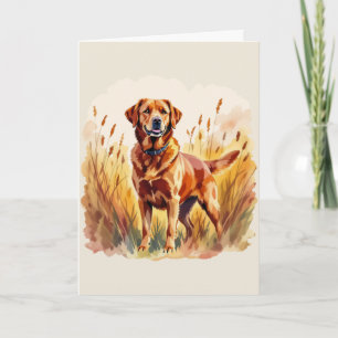 Tarjeta Perro Labrador Retriever Fox Rojo