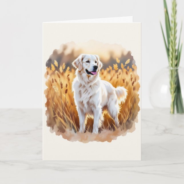 Tarjeta Perro Labrador Retriever rojo zorro (Anverso)