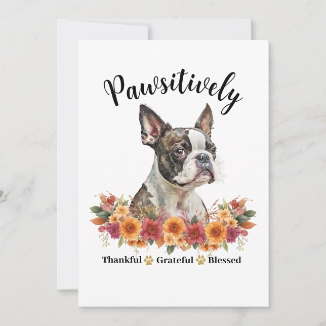 Tarjeta Perro lindo agradecido bendito adorable (Anverso)