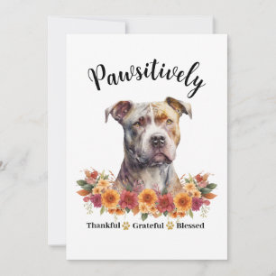 Tarjeta Perro lindo bendito agradecido positivamente