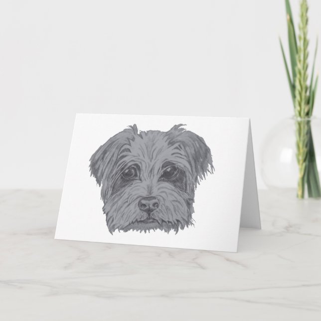Tarjeta Perro lindo de Yorkshire Terrier (Anverso)