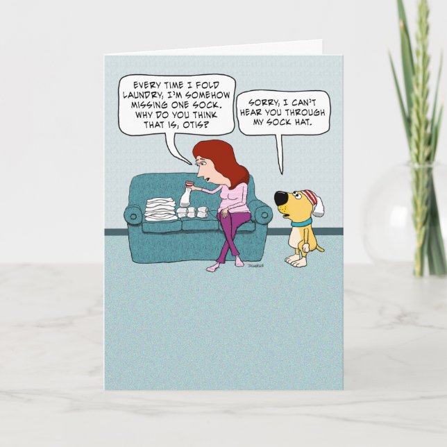 Tarjeta Perro lindo y gracioso con Gorra de ganado Cumplea (Anverso)