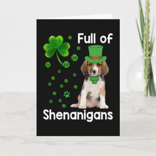 Tarjeta Perro lleno de travesuras día de San Patricio