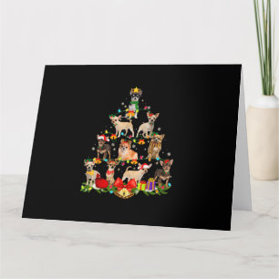 Tarjeta Perro Lover Regalos Chihuahua Árboles Navidades Lu