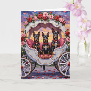 Tarjeta Perro Malinois Belga Día de San Valentín
