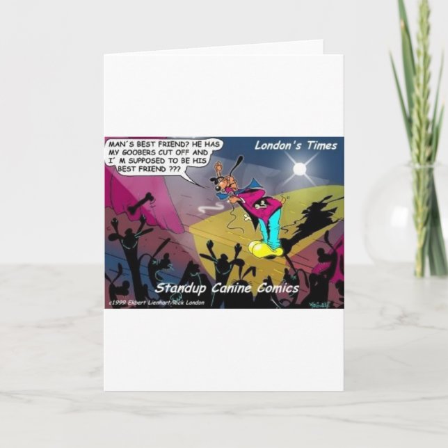 Tarjeta ¿Perro Mans Mejor Amigo? Regalos divertidos y cole (Anverso)