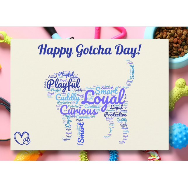 Tarjeta Perro Mascota feliz Día de Gotcha (Subido por el creador)