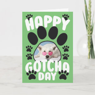 Tarjeta Perro Mascota feliz Día de Gotcha