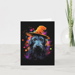 Tarjeta Perro Mascota irlandés Wolfhound Halloween