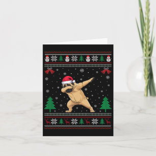 Tarjeta Perro Mastín Inglés con Gorro de Santa Niños Niñas