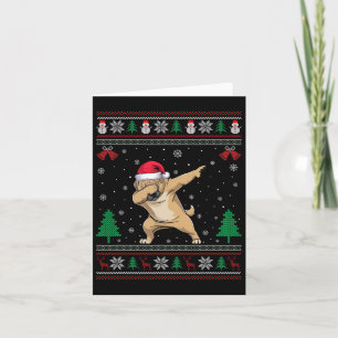 Tarjeta Perro Mastín Tibetano con gorro de Santa haciendo 